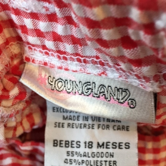YOUNGLAND Red & White 2 Pc. Checkered Dress. P/A1061/3 - Picture 6 of 6